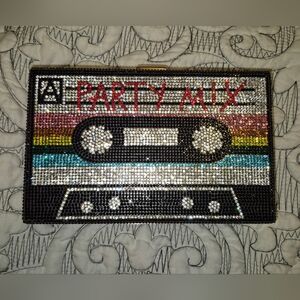Party Mix Cassette Crystal Clutch